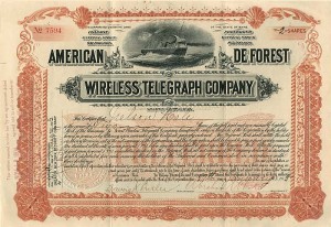 American DeForest Wireless Telegraph Co. - Stock Certificate
